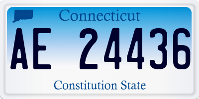 CT license plate AE24436