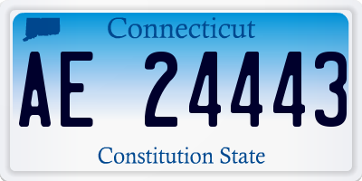 CT license plate AE24443