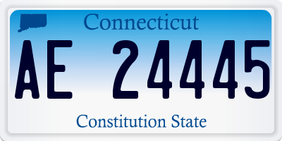 CT license plate AE24445