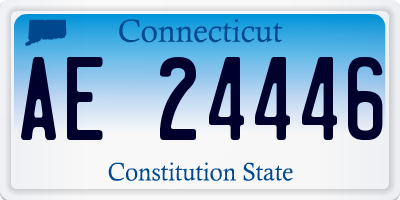 CT license plate AE24446