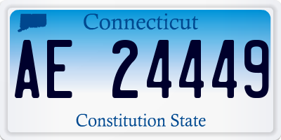 CT license plate AE24449