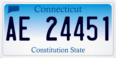 CT license plate AE24451