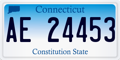 CT license plate AE24453