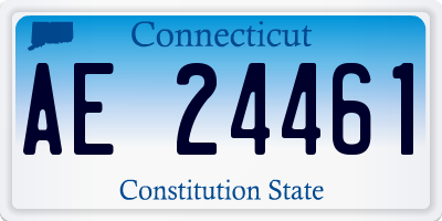 CT license plate AE24461