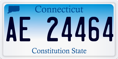 CT license plate AE24464