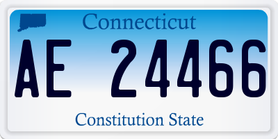CT license plate AE24466