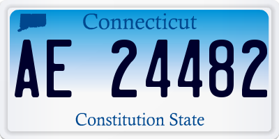 CT license plate AE24482