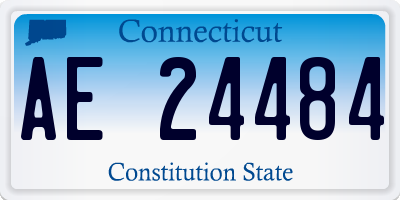 CT license plate AE24484