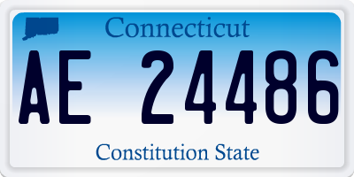 CT license plate AE24486