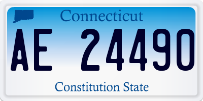 CT license plate AE24490