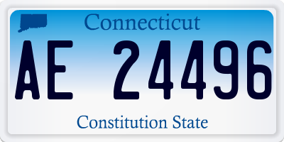 CT license plate AE24496