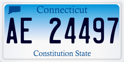 CT license plate AE24497