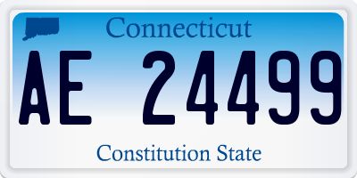 CT license plate AE24499