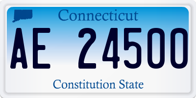 CT license plate AE24500
