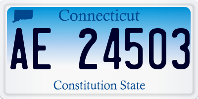 CT license plate AE24503