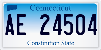 CT license plate AE24504