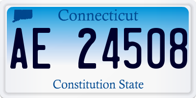 CT license plate AE24508