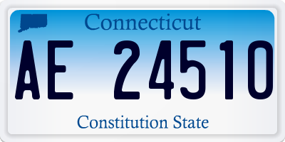 CT license plate AE24510