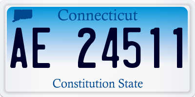 CT license plate AE24511