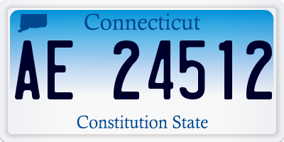 CT license plate AE24512