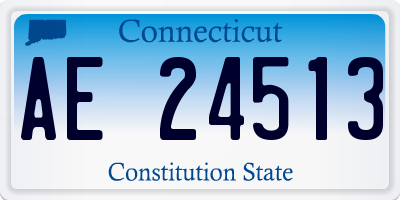 CT license plate AE24513