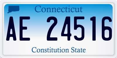 CT license plate AE24516