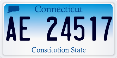 CT license plate AE24517