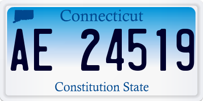 CT license plate AE24519