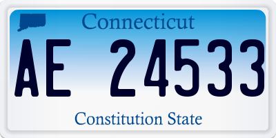 CT license plate AE24533
