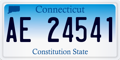 CT license plate AE24541