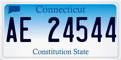 CT license plate AE24544