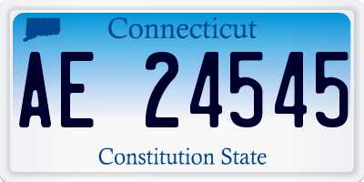CT license plate AE24545
