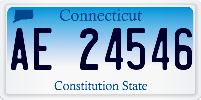 CT license plate AE24546