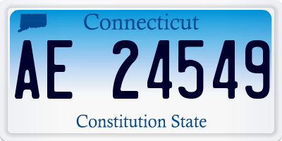 CT license plate AE24549