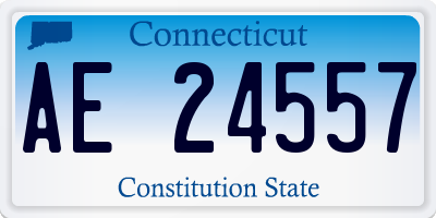 CT license plate AE24557