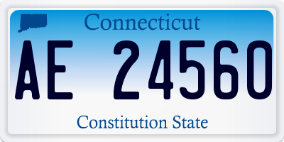 CT license plate AE24560