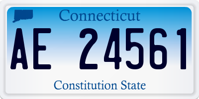 CT license plate AE24561