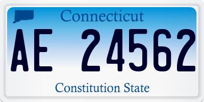 CT license plate AE24562