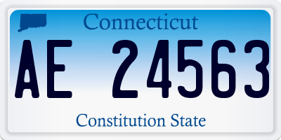 CT license plate AE24563