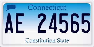 CT license plate AE24565