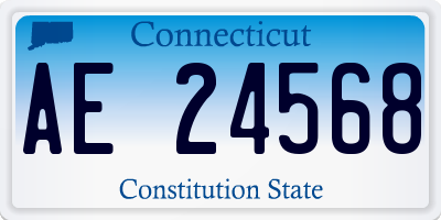 CT license plate AE24568