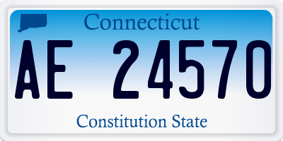 CT license plate AE24570