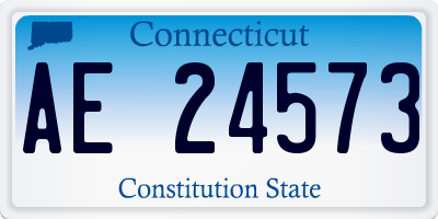 CT license plate AE24573