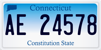 CT license plate AE24578
