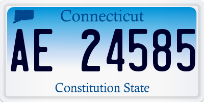 CT license plate AE24585
