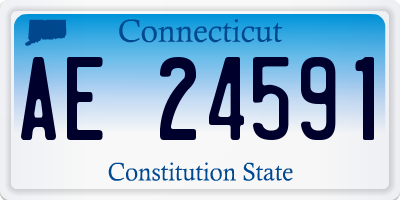 CT license plate AE24591
