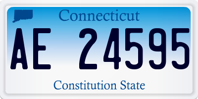 CT license plate AE24595