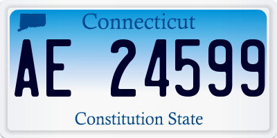 CT license plate AE24599