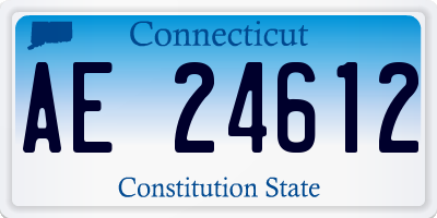 CT license plate AE24612