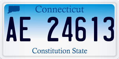 CT license plate AE24613